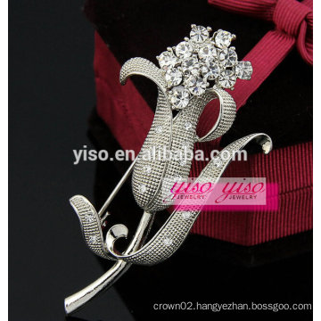 floral flower vintage rhinestone wedding brooches